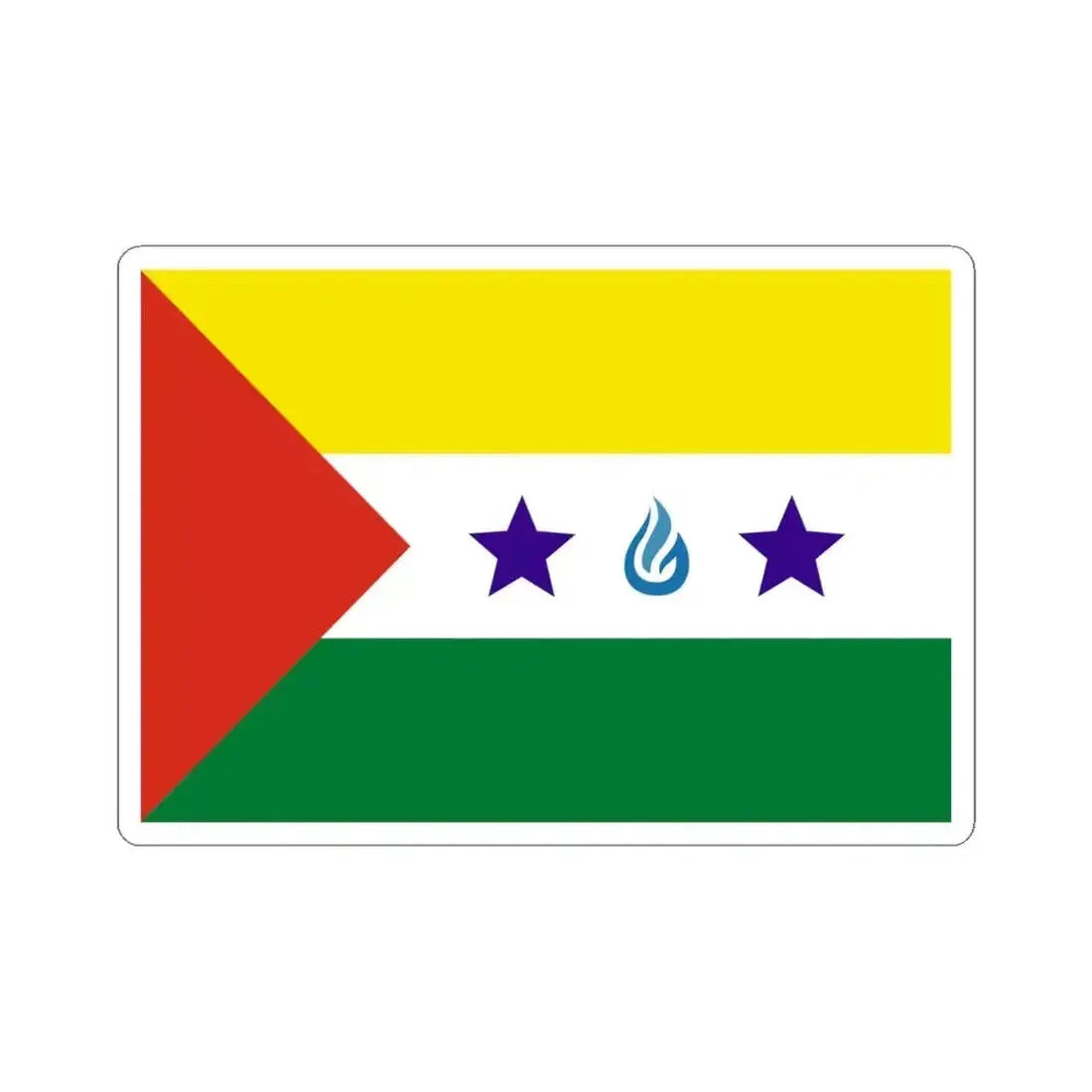 Flag of Huacaya Bolivia (Bolivia) STICKER Vinyl Kiss-Cut Decal 6 Inch White - The Sticker Space