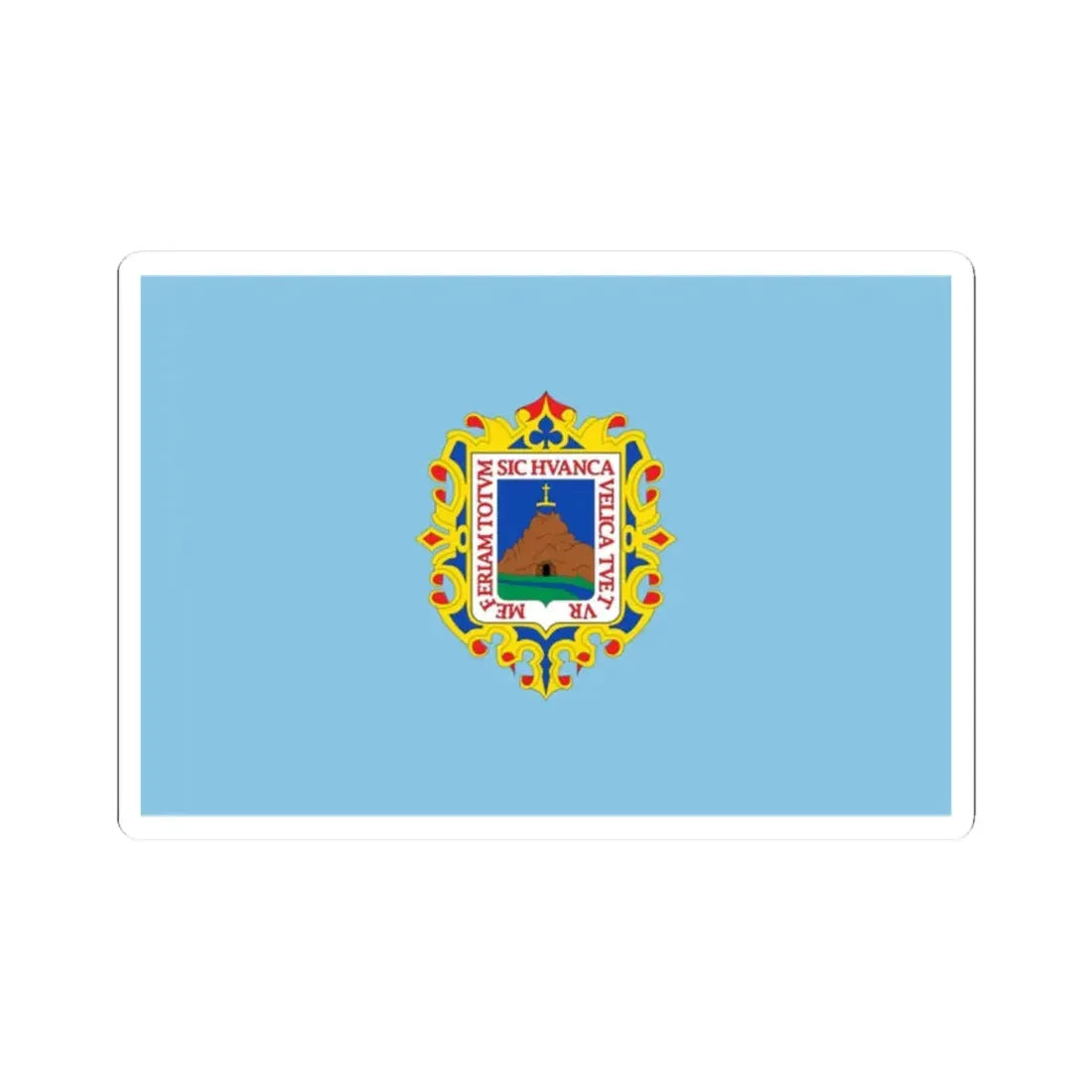 Flag of Huancavelica (Peru) STICKER Vinyl Kiss-Cut Decal 2 Inch White - The Sticker Space