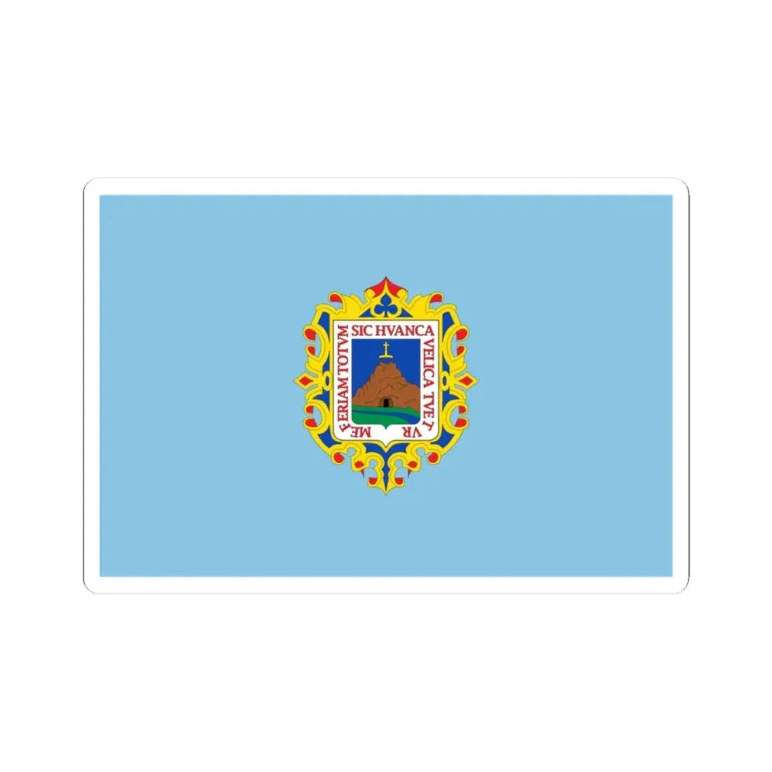 Flag of Huancavelica (Peru) STICKER Vinyl Kiss-Cut Decal 3 Inch White - The Sticker Space