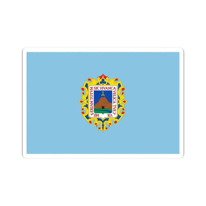 Flag of Huancavelica (Peru) STICKER Vinyl Kiss-Cut Decal 3 Inch White - The Sticker Space