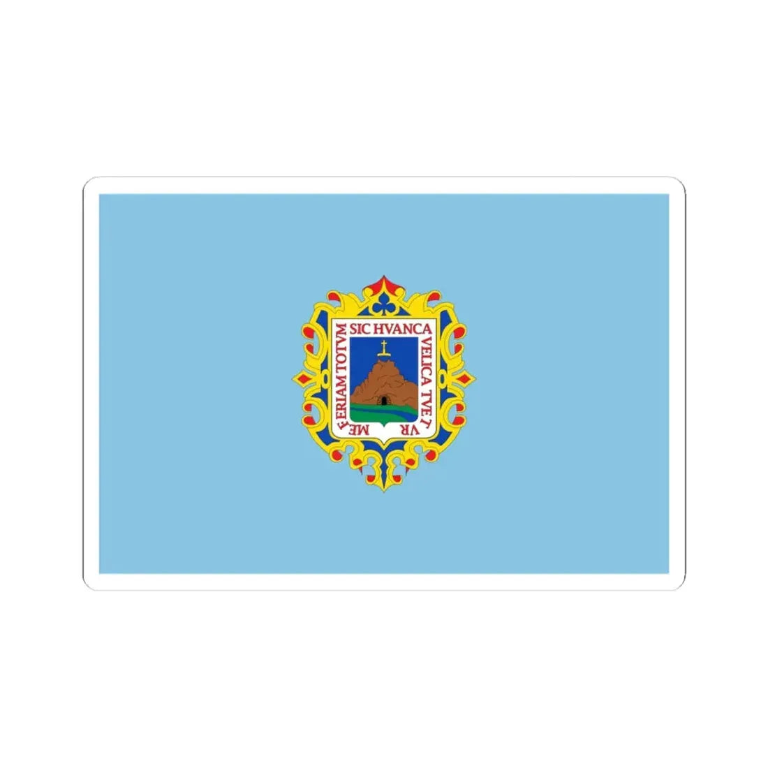 Flag of Huancavelica (Peru) STICKER Vinyl Kiss-Cut Decal 4 Inch White - The Sticker Space
