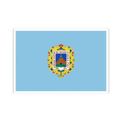Flag of Huancavelica (Peru) STICKER Vinyl Kiss-Cut Decal 4 Inch White - The Sticker Space