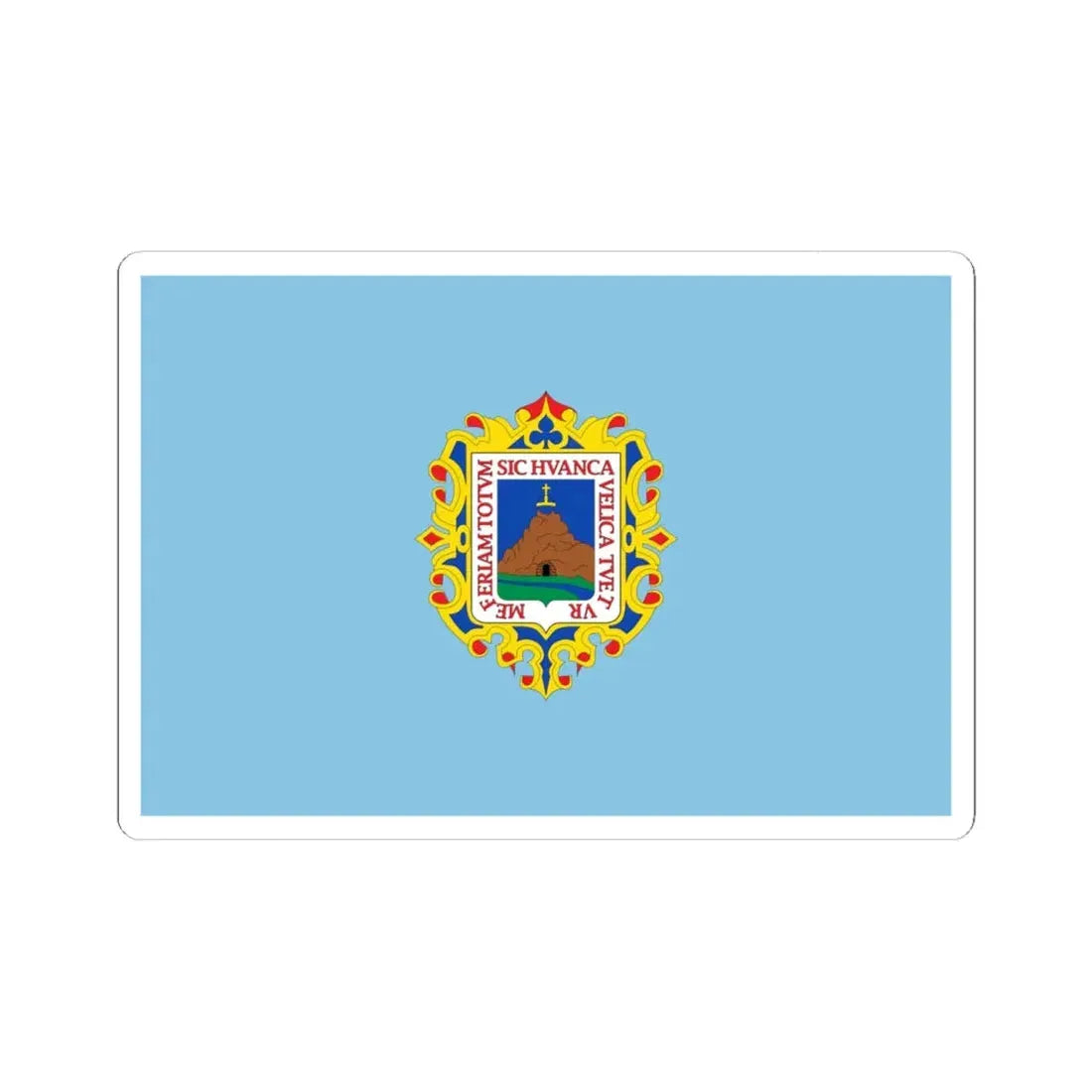 Flag of Huancavelica (Peru) STICKER Vinyl Kiss-Cut Decal 6 Inch White - The Sticker Space
