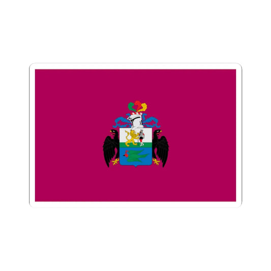 Flag of Huanuco 1812 with Coat of Arms (Peru) STICKER Vinyl Kiss-Cut Decal 2 Inch White - The Sticker Space