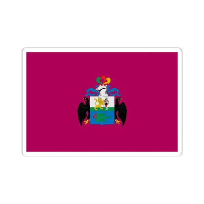 Flag of Huanuco 1812 with Coat of Arms (Peru) STICKER Vinyl Kiss-Cut Decal 6 Inch White - The Sticker Space