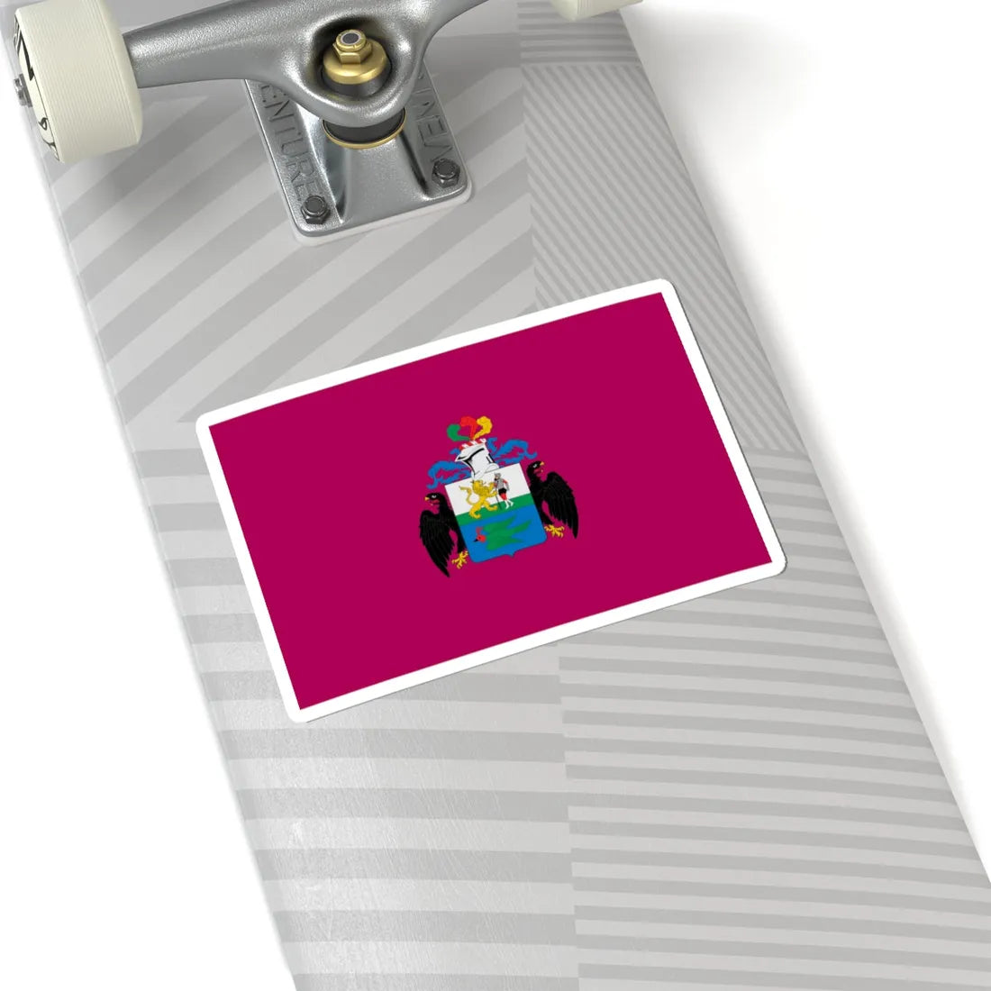 Flag of Huanuco 1812 with Coat of Arms (Peru) STICKER Vinyl Kiss-Cut Decal - The Sticker Space