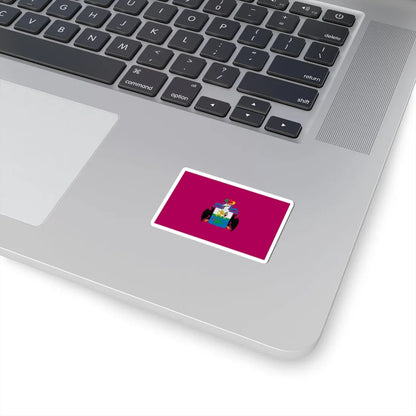 Flag of Huanuco 1812 with Coat of Arms (Peru) STICKER Vinyl Kiss-Cut Decal - The Sticker Space