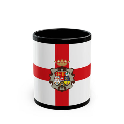 Flag of Huesca Spain - Black Coffee Mug-11oz-The Sticker Space