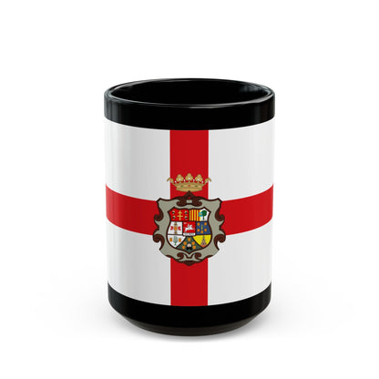 Flag of Huesca Spain - Black Coffee Mug-15oz-The Sticker Space