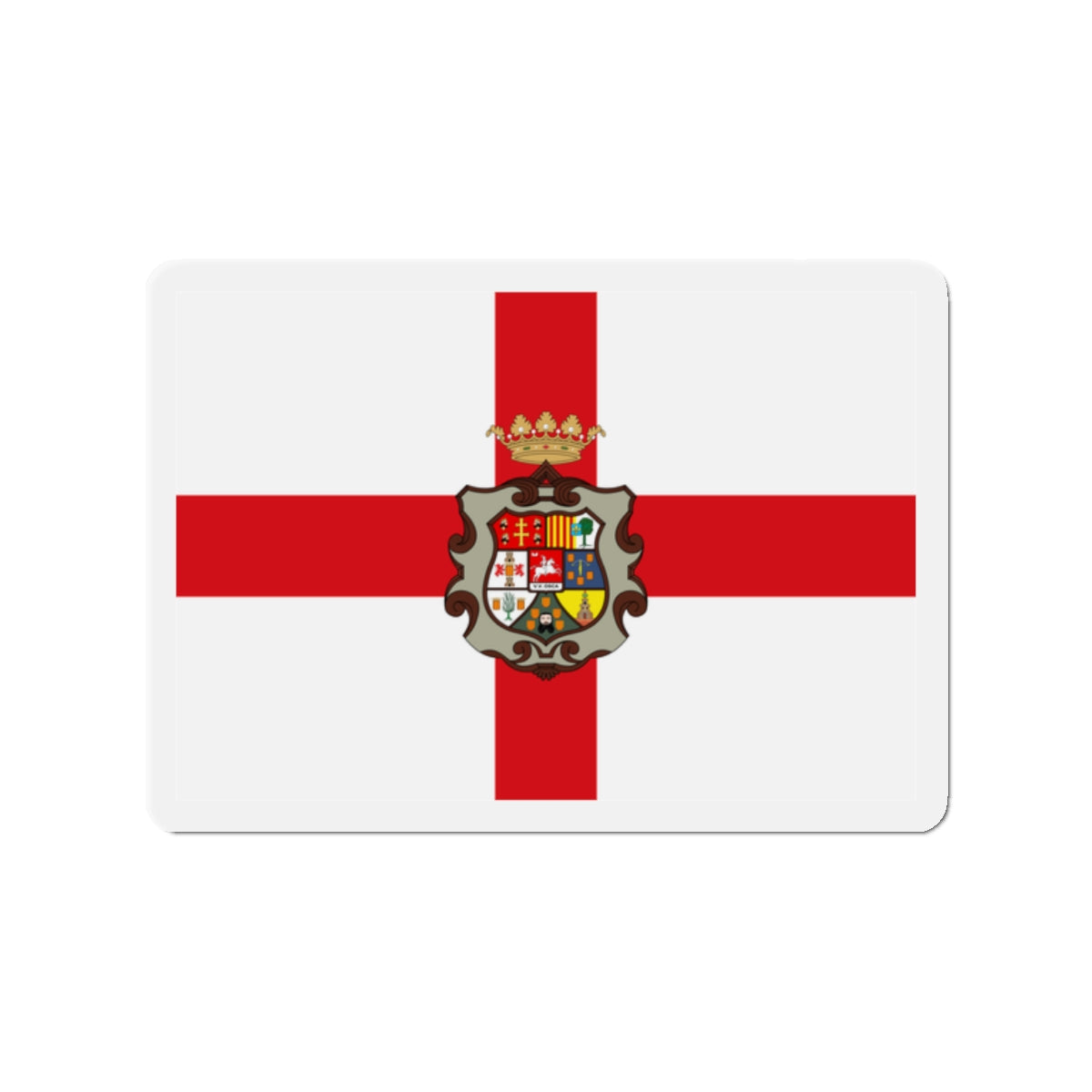 Flag of Huesca Spain - Die-Cut Magnet-2" x 2"-The Sticker Space