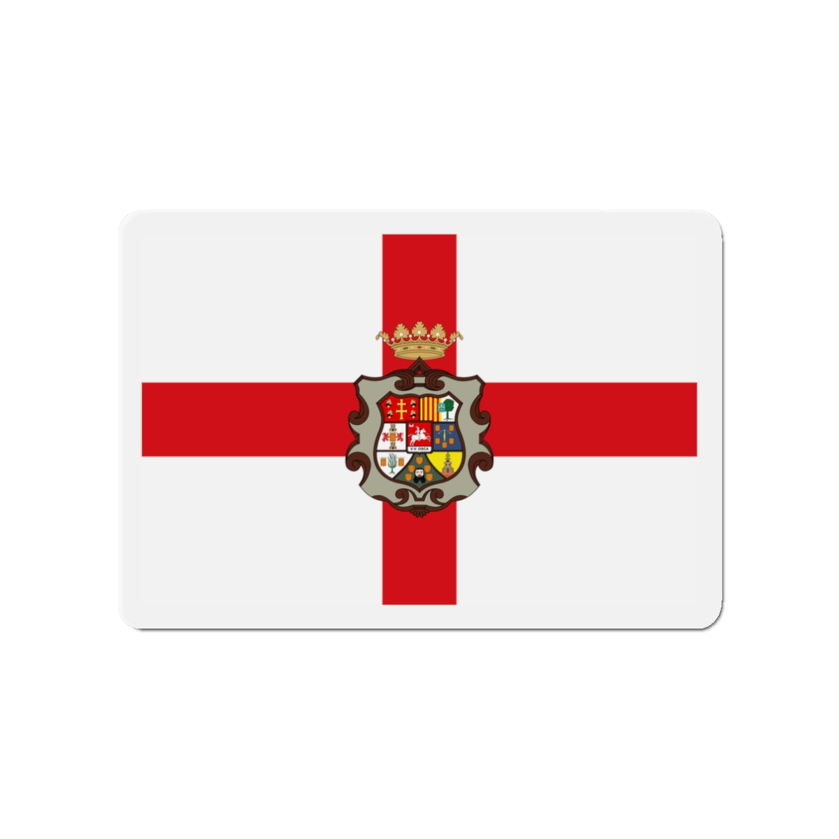 Flag of Huesca Spain - Die-Cut Magnet-3" x 3"-The Sticker Space