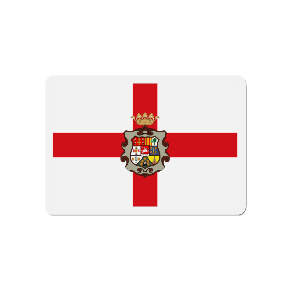 Flag of Huesca Spain - Die-Cut Magnet-5" x 5"-The Sticker Space