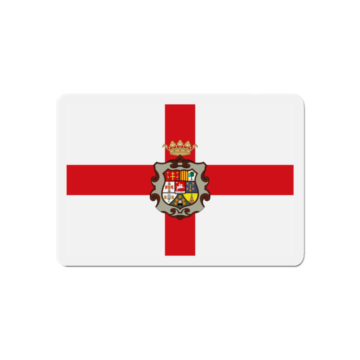 Flag of Huesca Spain - Die-Cut Magnet-6 × 6"-The Sticker Space