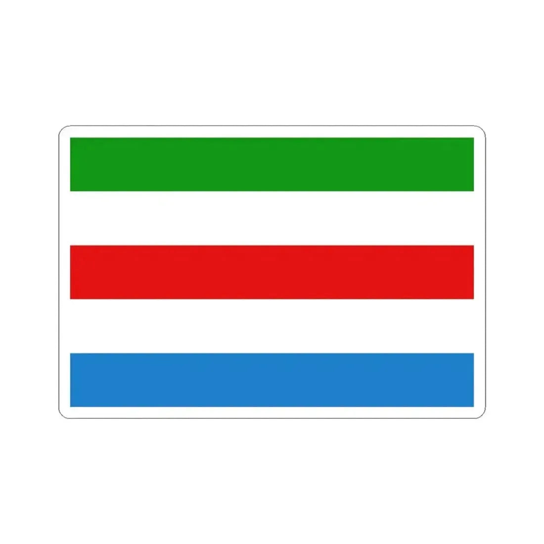 Flag of Huldenberg (Belgium) STICKER Vinyl Kiss-Cut Decal 3 Inch White - The Sticker Space