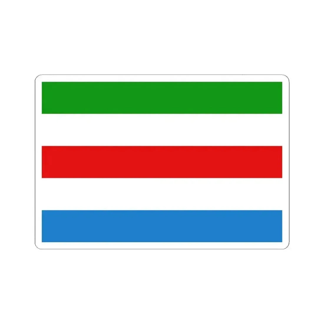 Flag of Huldenberg (Belgium) STICKER Vinyl Kiss-Cut Decal 6 Inch White - The Sticker Space