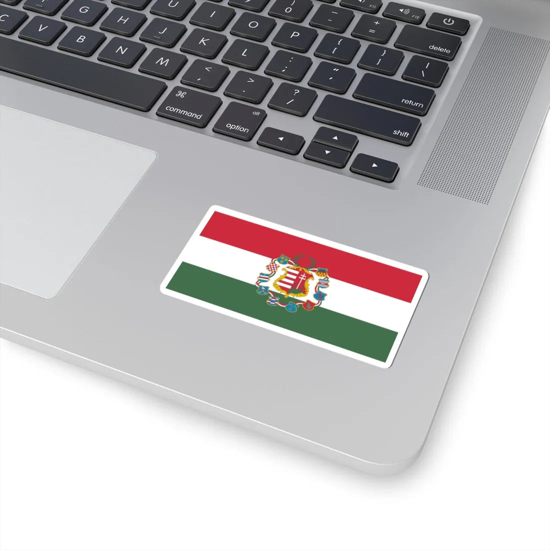 Flag of Hungary with great coat of arms 1849 (Hungary) STICKER Vinyl Kiss-Cut Decal - The Sticker Space