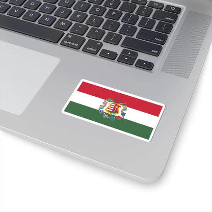 Flag of Hungary with great coat of arms 1849 (Hungary) STICKER Vinyl Kiss-Cut Decal - The Sticker Space