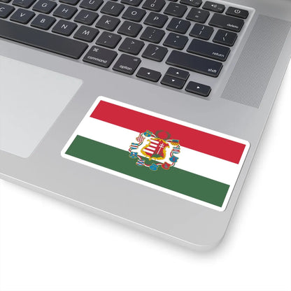 Flag of Hungary with great coat of arms 1849 (Hungary) STICKER Vinyl Kiss-Cut Decal - The Sticker Space