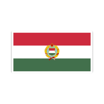 Flag of Hungary with Kadar coat of arms (Hungary) STICKER Vinyl Kiss-Cut Decal 2 Inch White - The Sticker Space