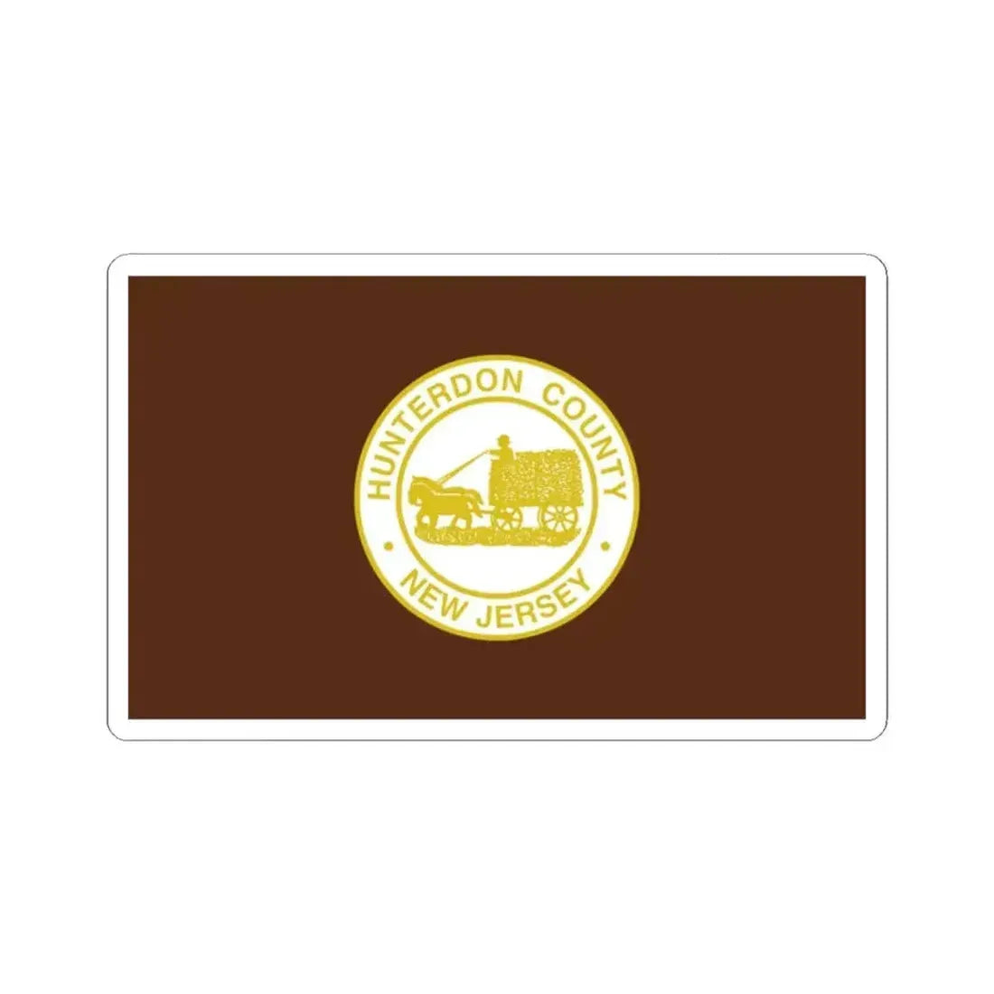 Flag of Hunterdon County New Jersey (United States) STICKER Vinyl Kiss-Cut Decal 2 Inch White - The Sticker Space