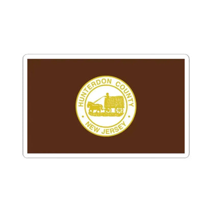 Flag of Hunterdon County New Jersey (United States) STICKER Vinyl Kiss-Cut Decal 2 Inch White - The Sticker Space