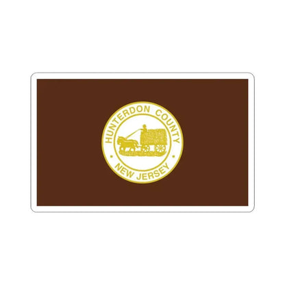 Flag of Hunterdon County New Jersey (United States) STICKER Vinyl Kiss-Cut Decal 3 Inch White - The Sticker Space