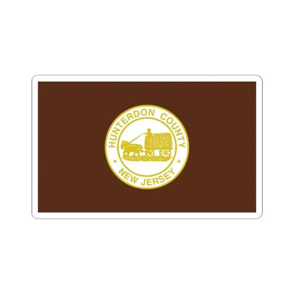 Flag of Hunterdon County New Jersey (United States) STICKER Vinyl Kiss-Cut Decal 6 Inch White - The Sticker Space