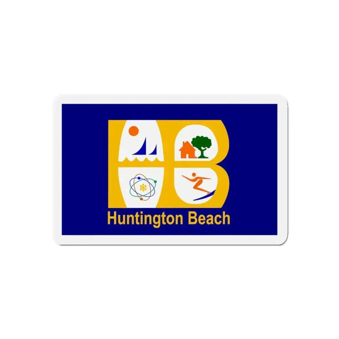 Flag of Huntington Beach California - Refrigerator Magnet - The Sticker Space