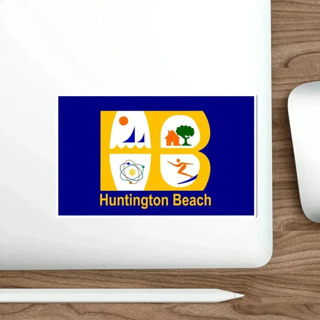Flag of Huntington Beach California USA STICKER Vinyl Die-Cut Decal - The Sticker Space