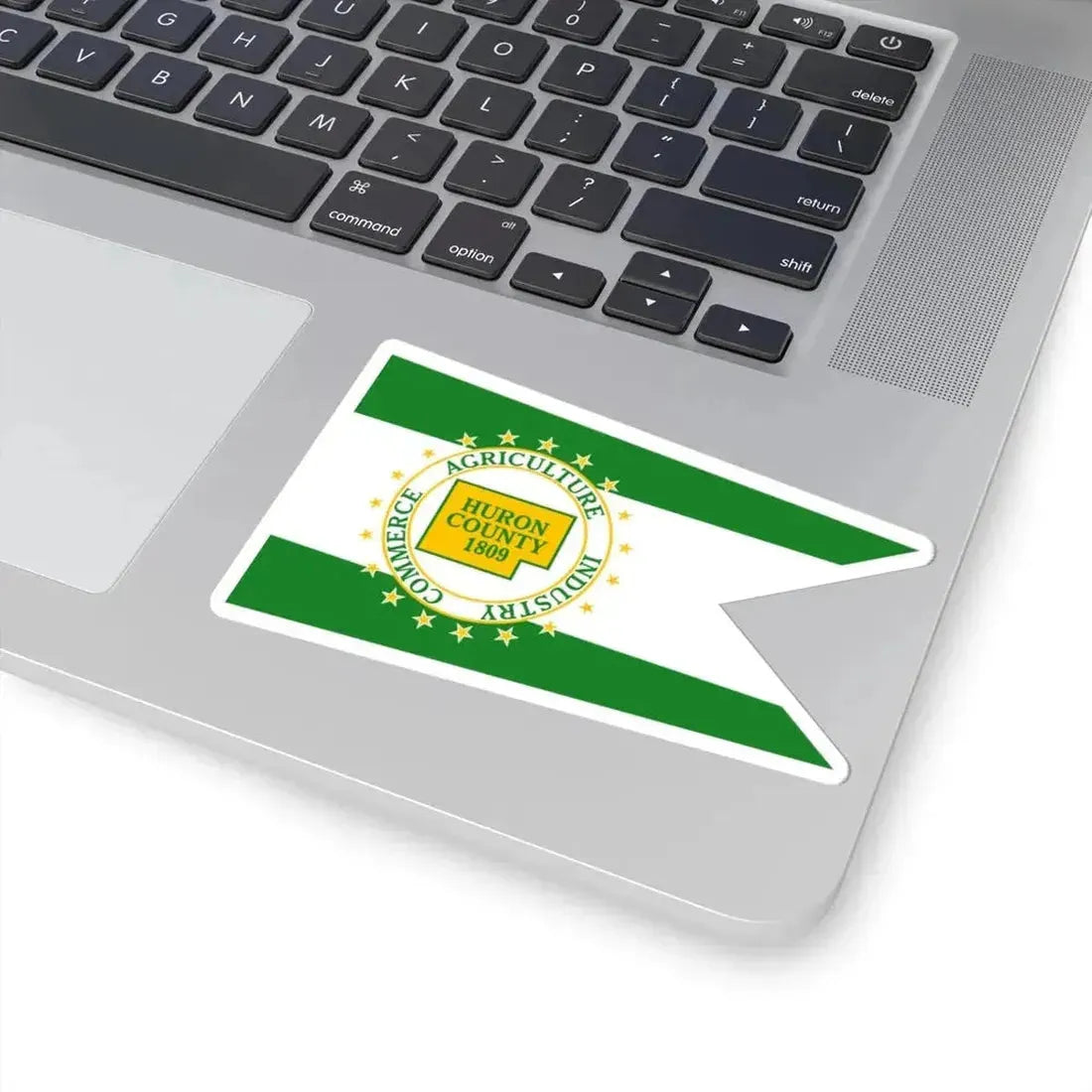 Flag of Huron County Ohio (United States) STICKER Vinyl Kiss-Cut Decal - The Sticker Space