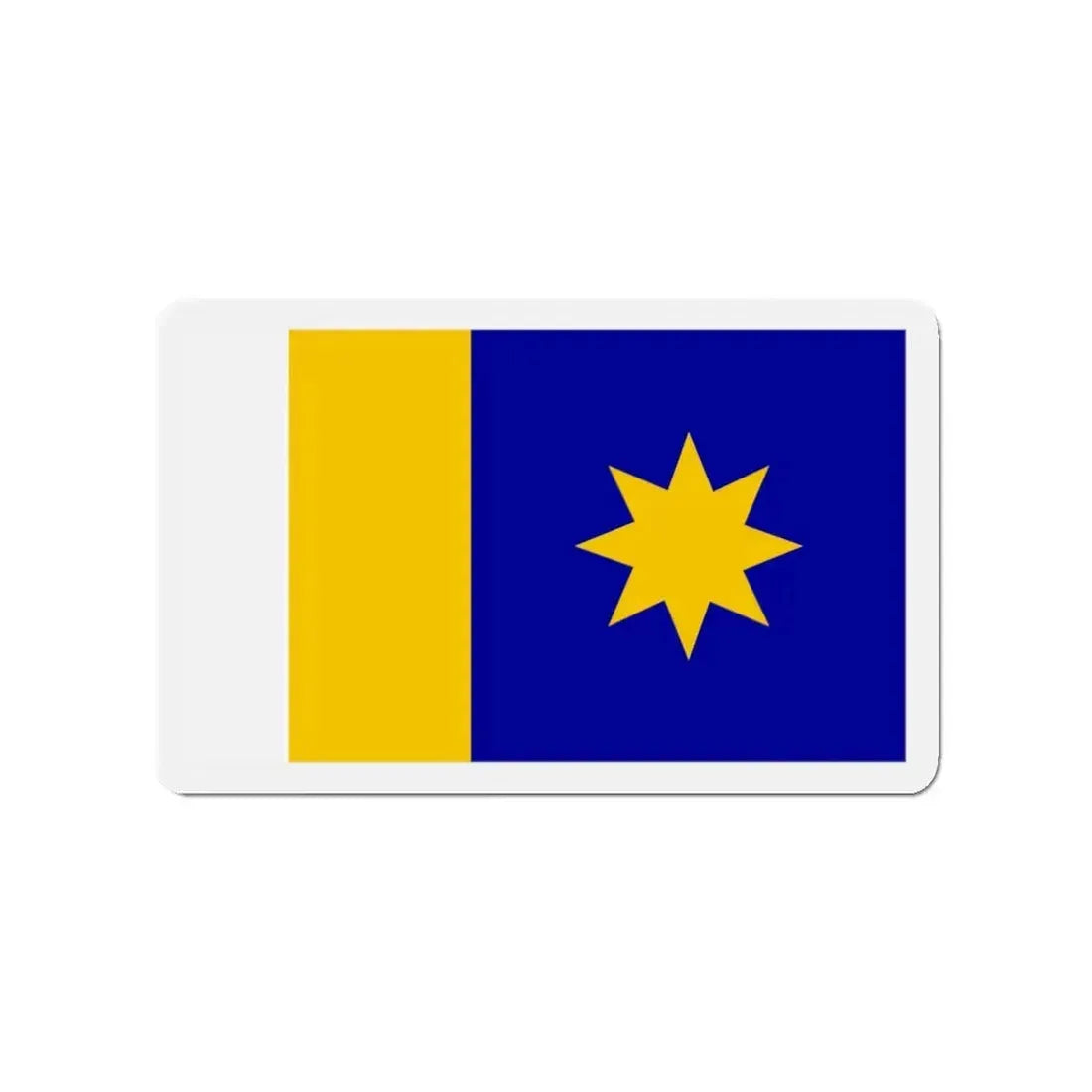 Flag of Hutchinson Kansas - Refrigerator Magnet 3 Inch - The Sticker Space