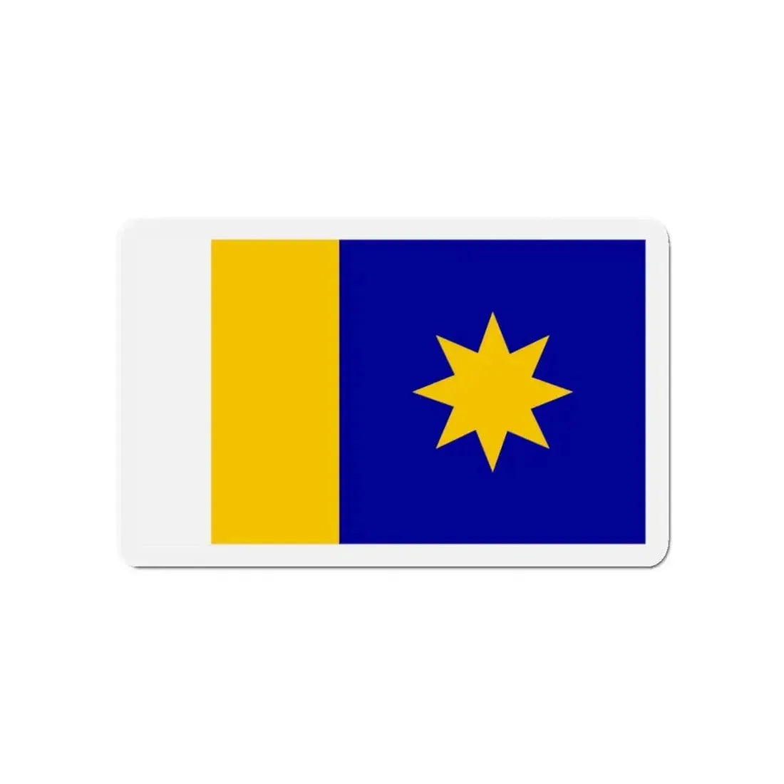 Flag of Hutchinson Kansas - Refrigerator Magnet 4 Inch - The Sticker Space