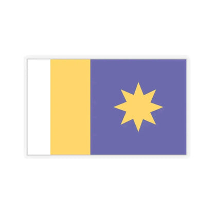 Flag of Hutchinson, Kansas - STICKER Vinyl Kiss-Cut Decal 2 Inch Transparent - The Sticker Space