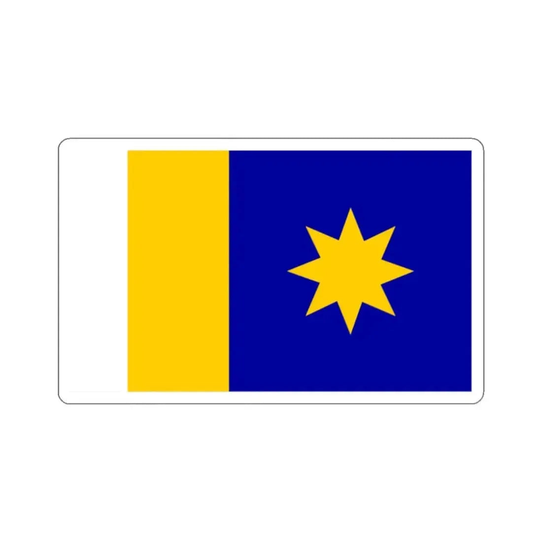 Flag of Hutchinson, Kansas - STICKER Vinyl Kiss-Cut Decal 2 Inch White - The Sticker Space