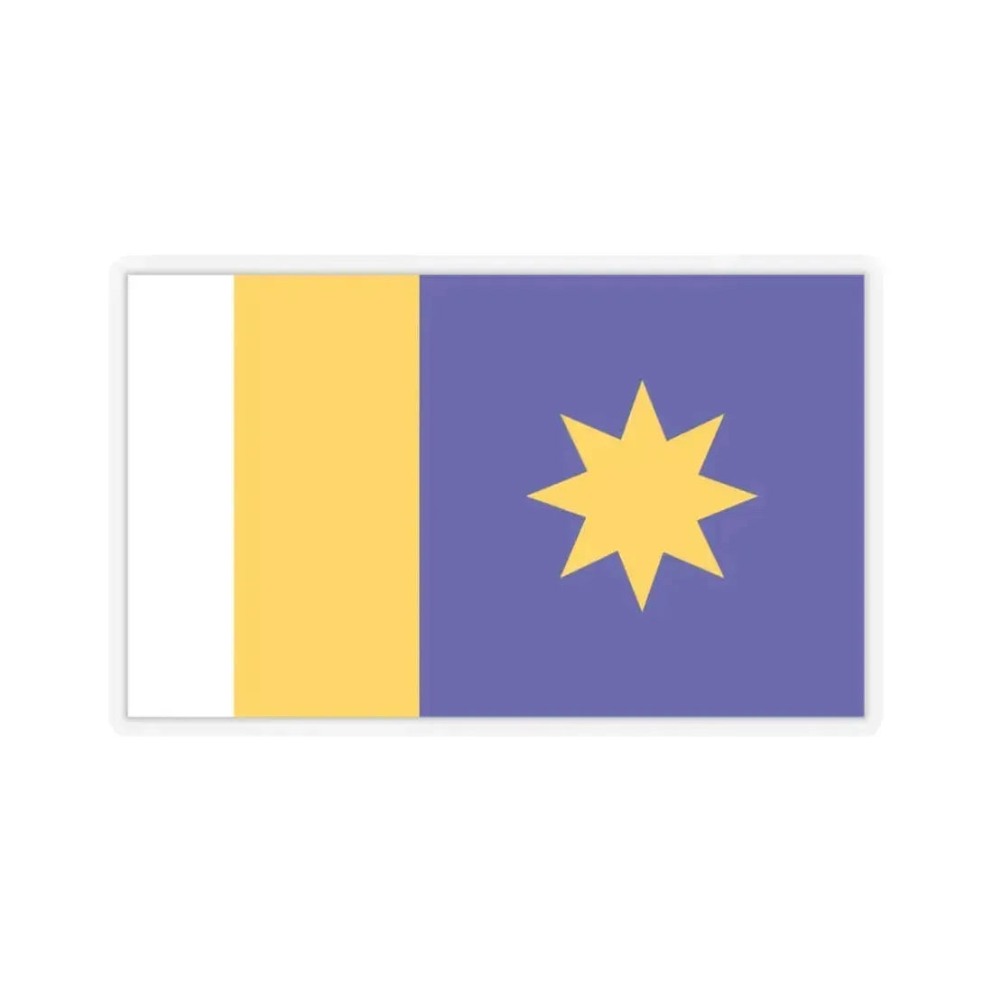 Flag of Hutchinson, Kansas - STICKER Vinyl Kiss-Cut Decal 3 Inch Transparent - The Sticker Space