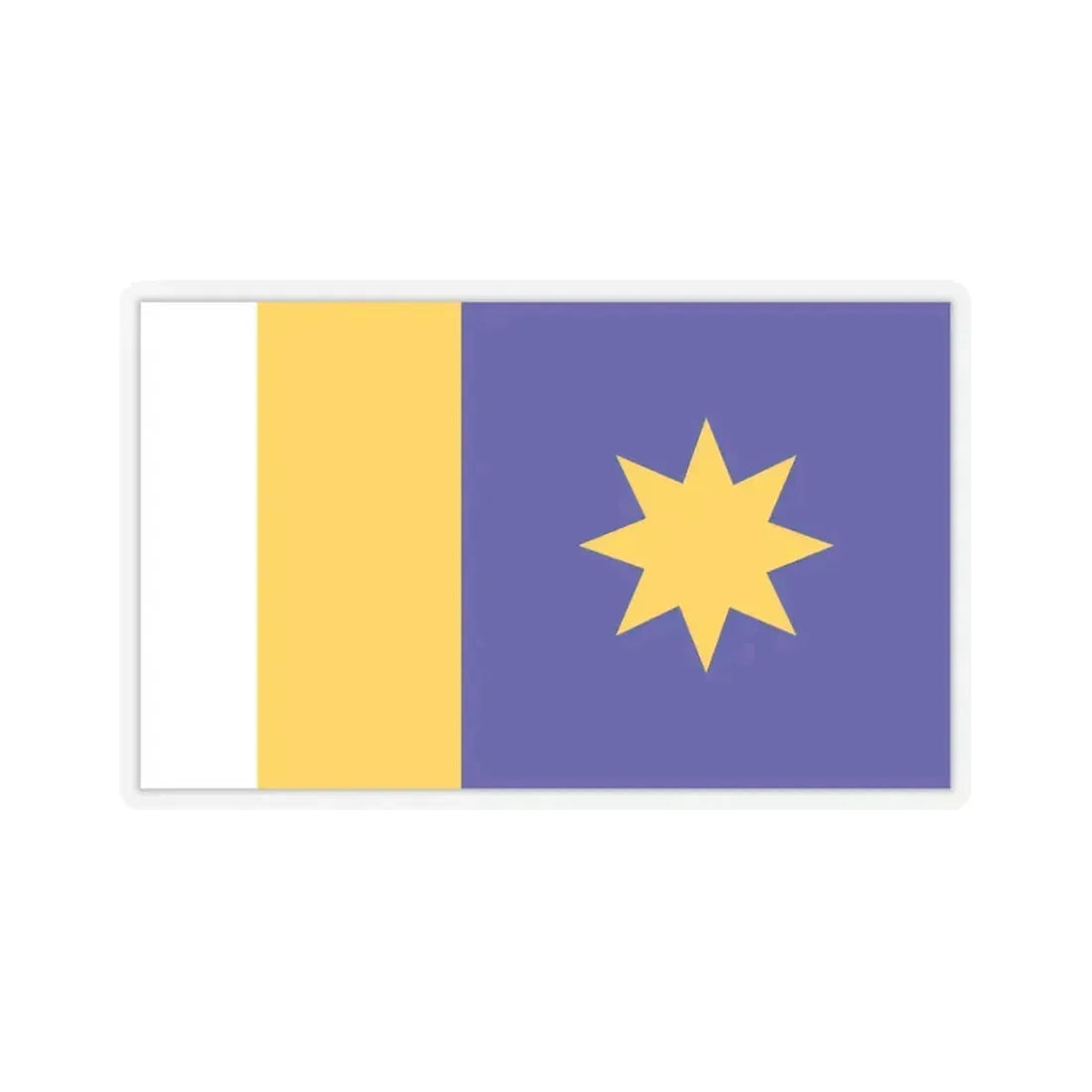 Flag of Hutchinson, Kansas - STICKER Vinyl Kiss-Cut Decal 4 Inch Transparent - The Sticker Space