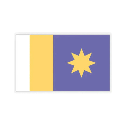 Flag of Hutchinson, Kansas - STICKER Vinyl Kiss-Cut Decal 4 Inch Transparent - The Sticker Space