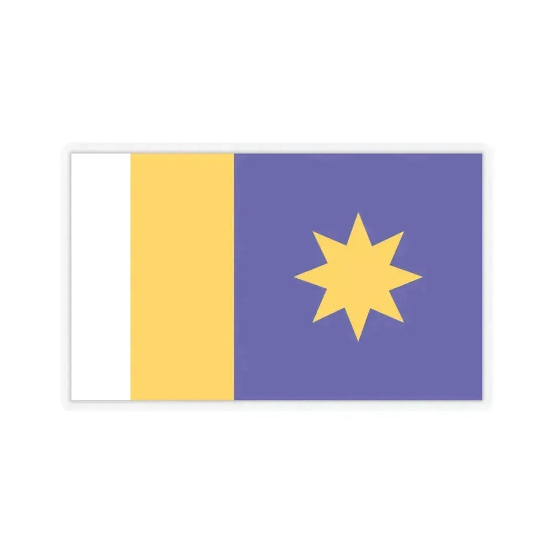 Flag of Hutchinson, Kansas - STICKER Vinyl Kiss-Cut Decal 6 Inch Transparent - The Sticker Space