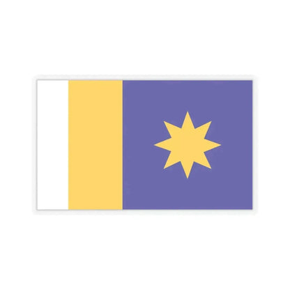 Flag of Hutchinson, Kansas - STICKER Vinyl Kiss-Cut Decal 6 Inch Transparent - The Sticker Space