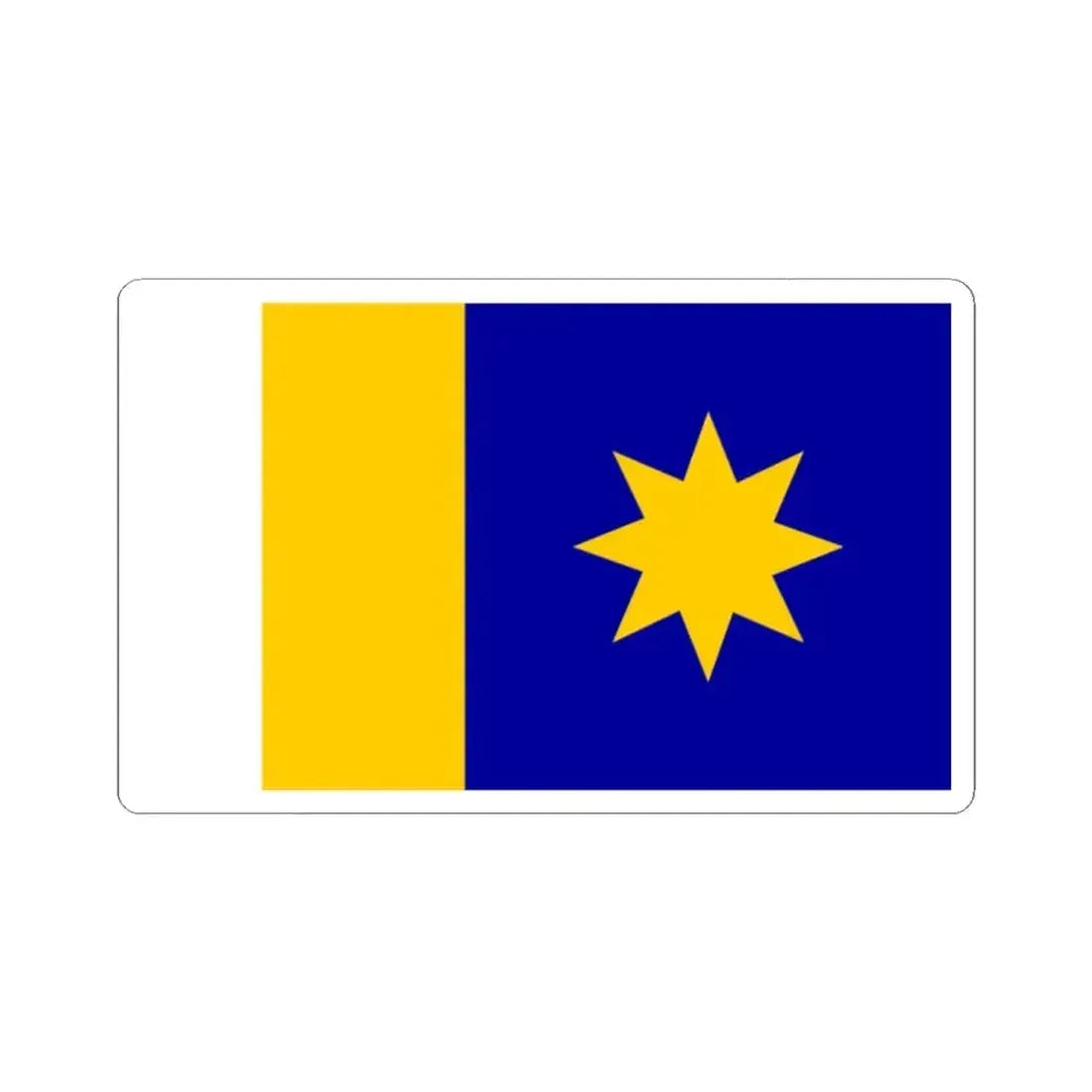Flag of Hutchinson Kansas (United States) STICKER Vinyl Kiss-Cut Decal 2 Inch White - The Sticker Space