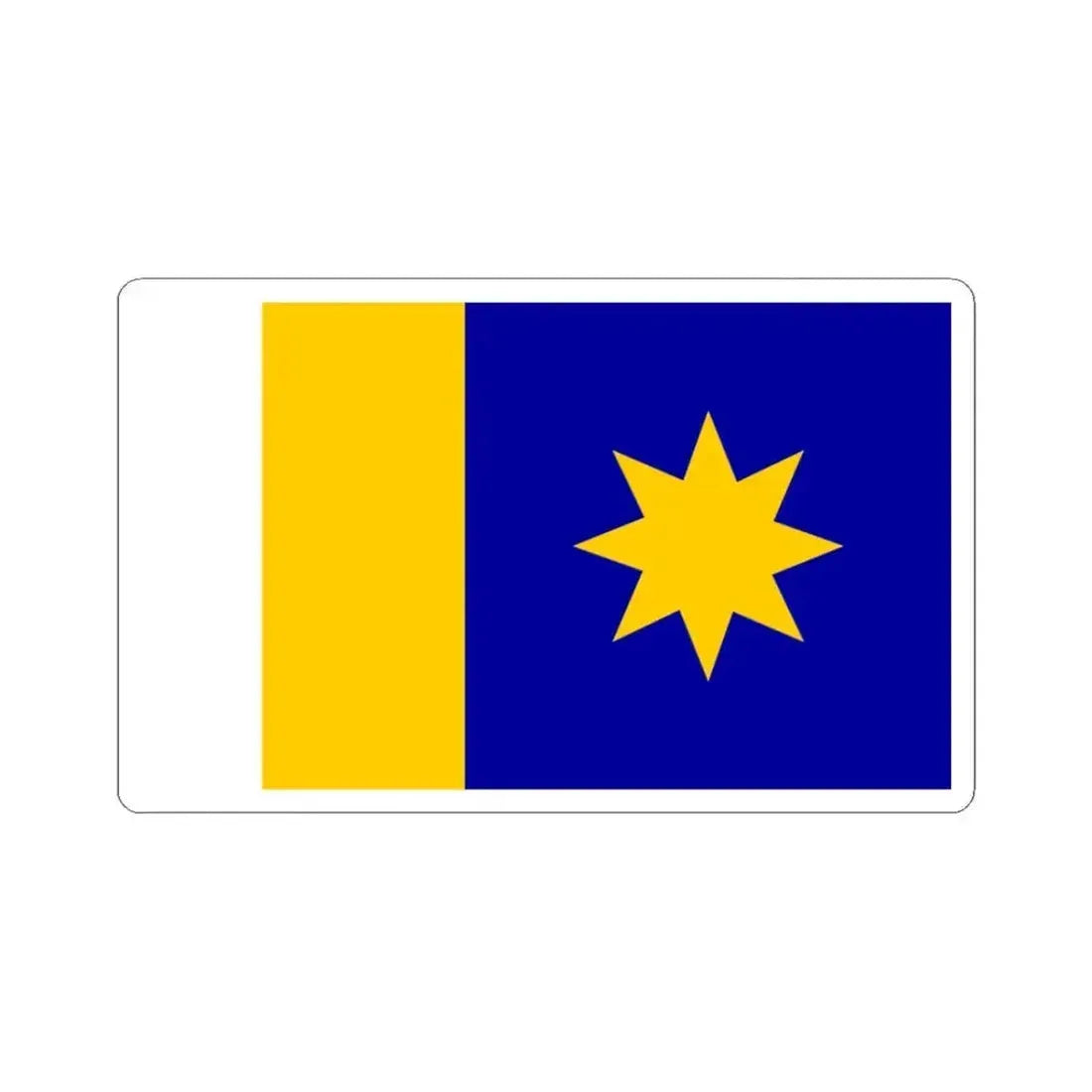 Flag of Hutchinson Kansas (United States) STICKER Vinyl Kiss-Cut Decal 3 Inch White - The Sticker Space