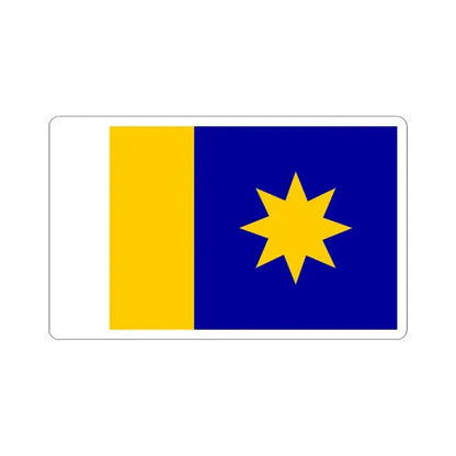 Flag of Hutchinson Kansas (United States) STICKER Vinyl Kiss-Cut Decal 3 Inch White - The Sticker Space