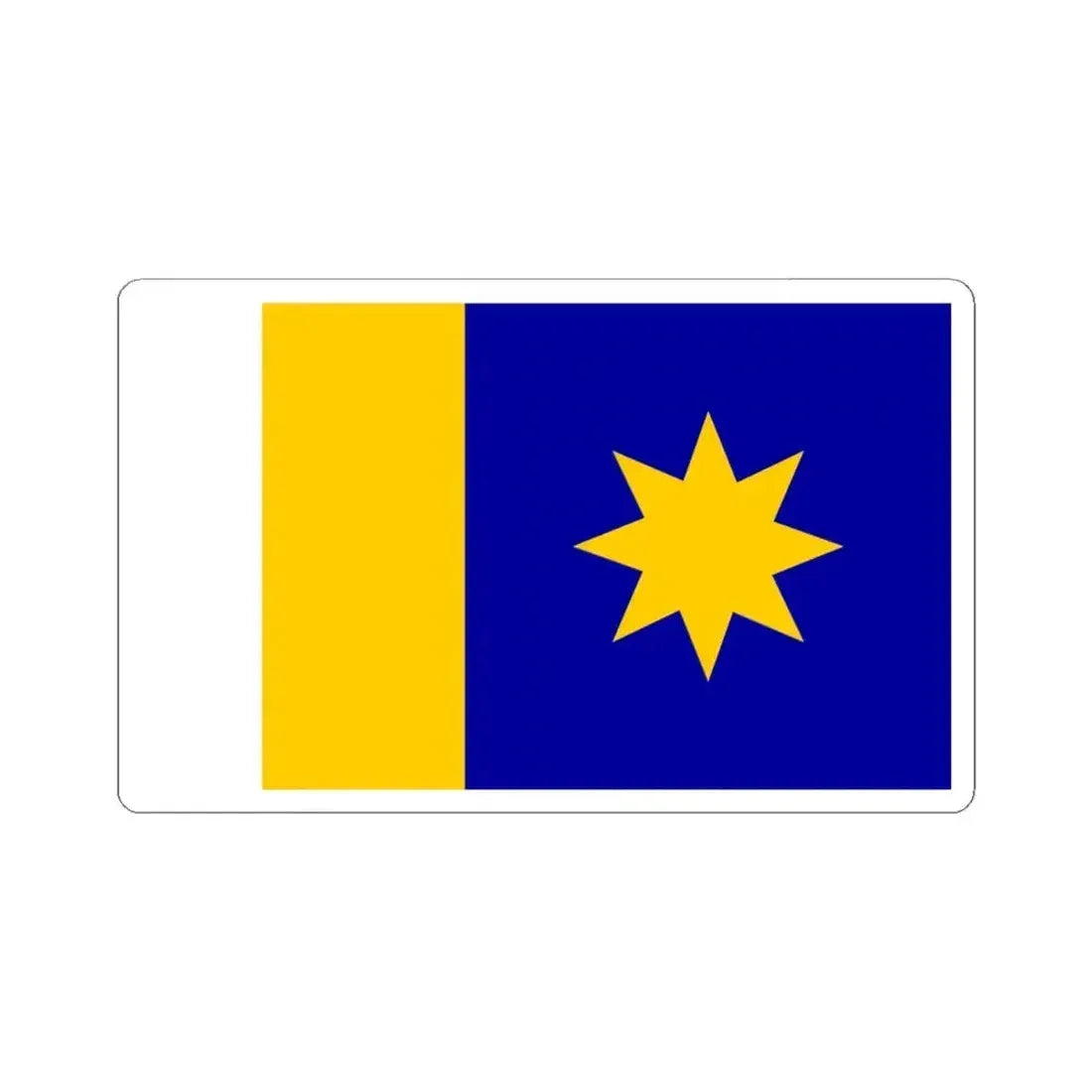Flag of Hutchinson Kansas (United States) STICKER Vinyl Kiss-Cut Decal 4 Inch White - The Sticker Space