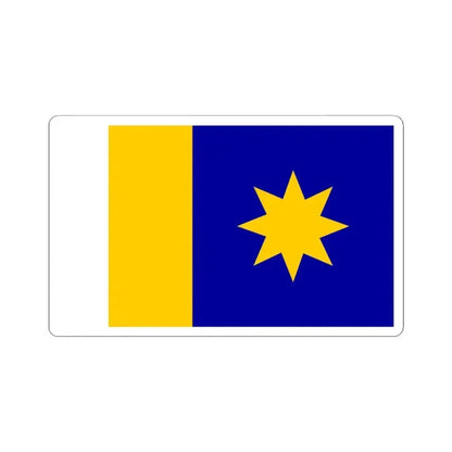 Flag of Hutchinson Kansas (United States) STICKER Vinyl Kiss-Cut Decal 4 Inch White - The Sticker Space