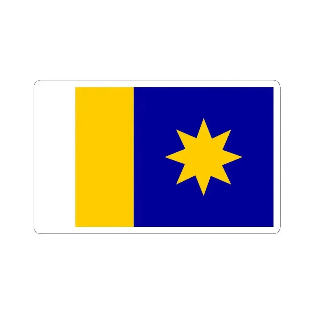 Flag of Hutchinson Kansas (United States) STICKER Vinyl Kiss-Cut Decal 6 Inch White - The Sticker Space