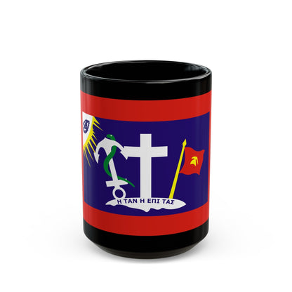 Flag of Hydra Greece - Black Coffee Mug-15oz-The Sticker Space