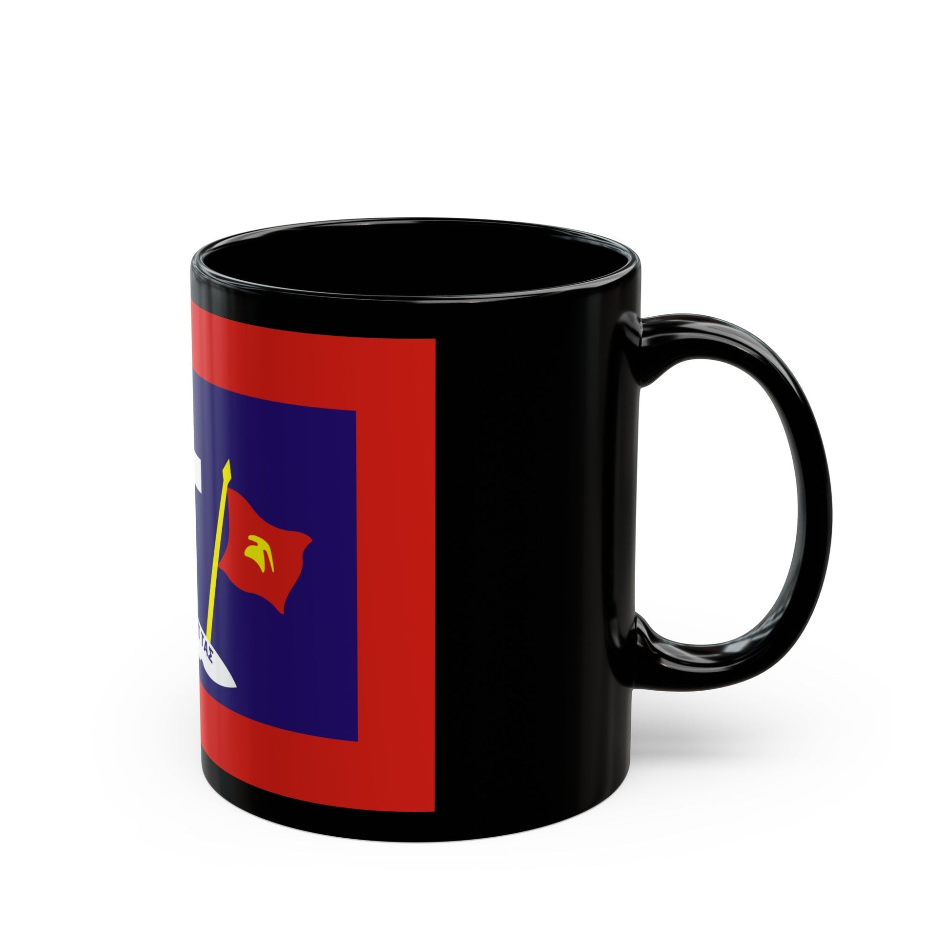 Flag of Hydra Greece - Black Coffee Mug-The Sticker Space