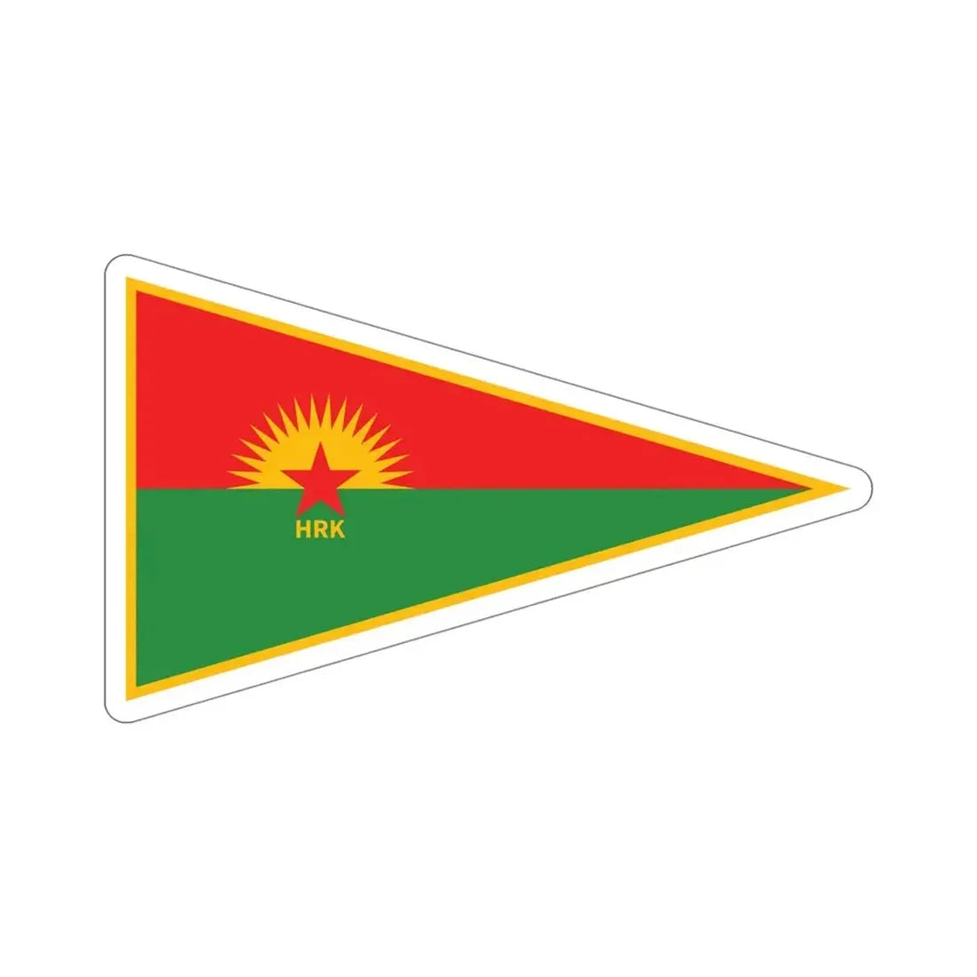 Flag of Hêzên Rojhilata Kurdistan (Iran) STICKER Vinyl Die-Cut Decal 5 Inch - The Sticker Space