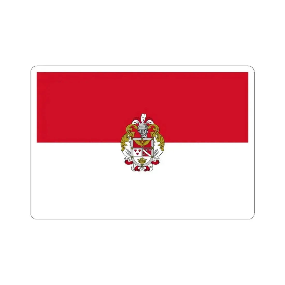 Flag of Ibarra Ecuador (Ecuador) STICKER Vinyl Kiss-Cut Decal 4 Inch White - The Sticker Space