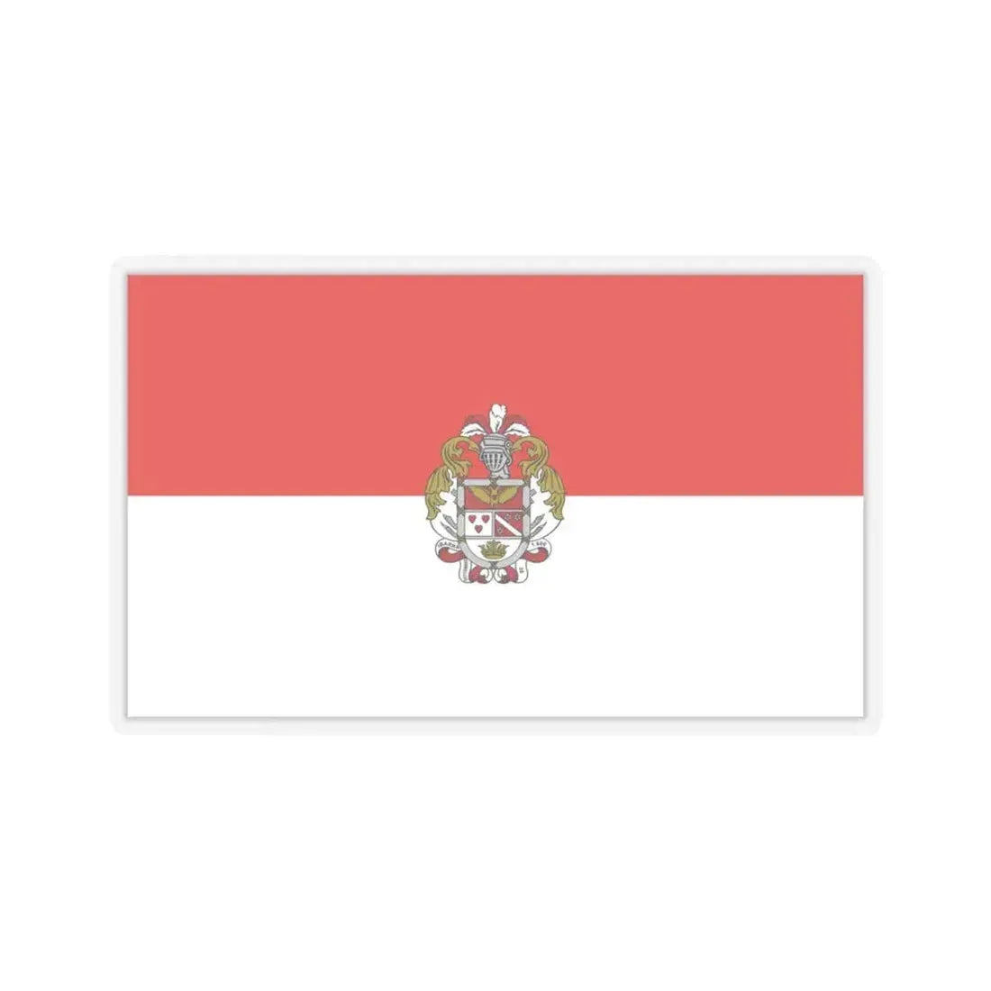 Flag of Ibarra Ecuador - STICKER Vinyl Kiss-Cut Decal 4 Inch Transparent - The Sticker Space